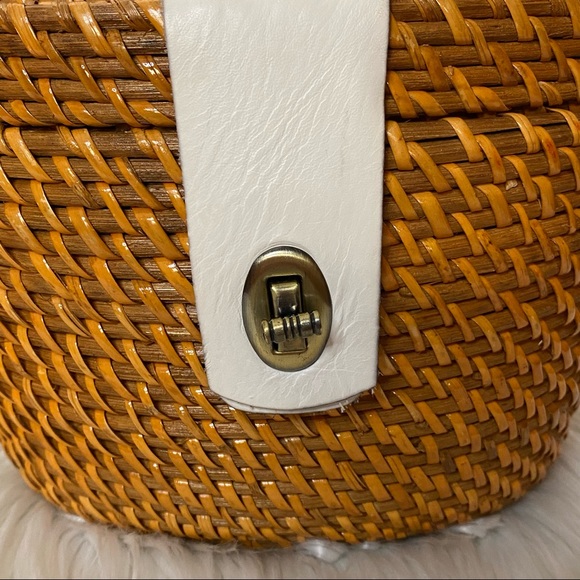 Patricia Nash Caselle Basket Purse with Tan & Crackled Rose Scarf - Picture 13 of 15